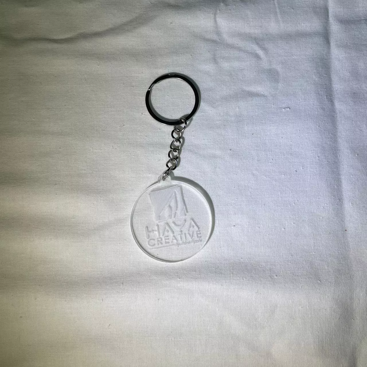 porte clé transparante